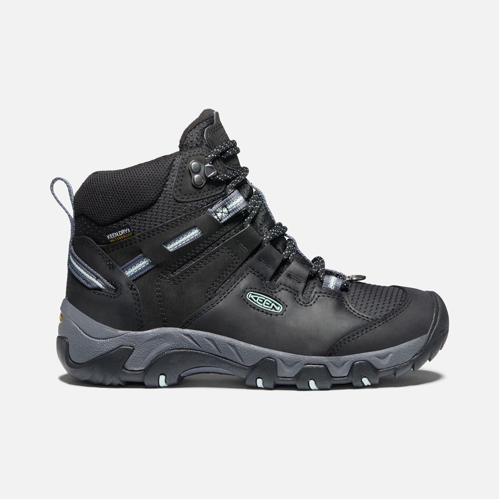 Botas de Seguridad Keen Mexico Negros/Grises - Mujer Steens Polar - BU5893047
